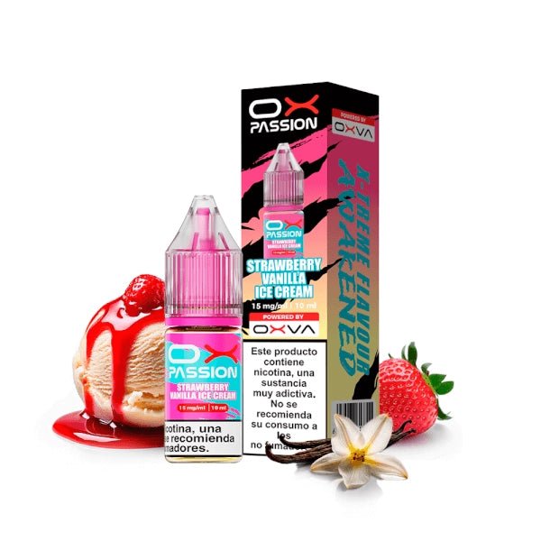 Oxva Ox Passion Salts Strawberry Vanilla Ice Cream 10ml - Image 2
