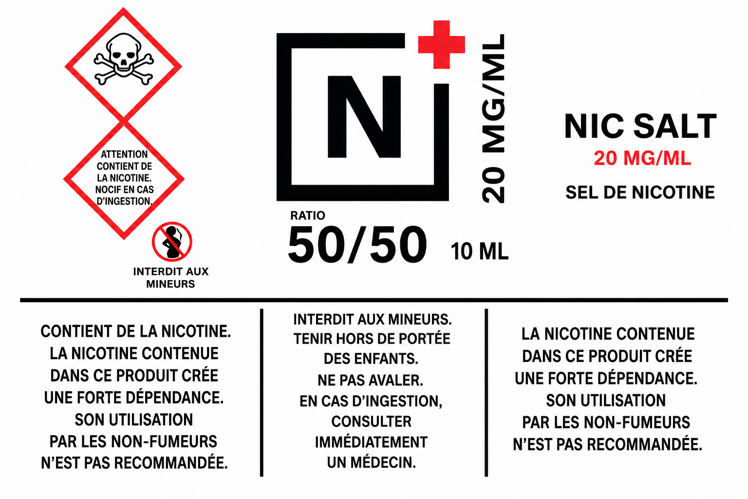 N+ Nicotine Salt Booster 20 mg/ml - 100 pack